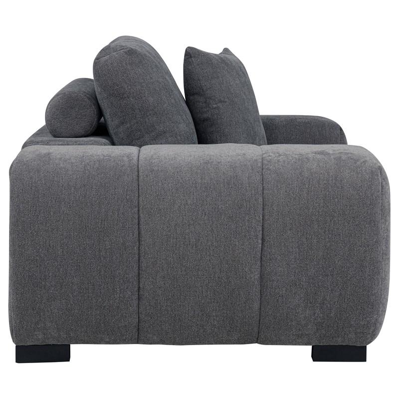 Large Picture of Coaster Furniture Octavia 509967 Upholstered Track Arm Accent Chair - Charcoal Grey