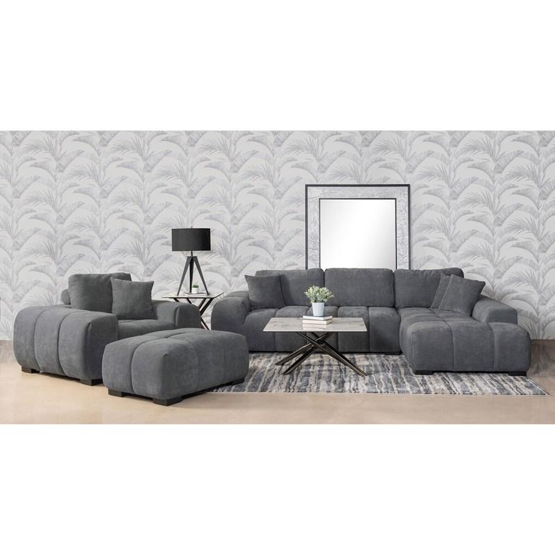 Large Picture of Coaster Furniture Octavia 509967 Upholstered Track Arm Accent Chair - Charcoal Grey