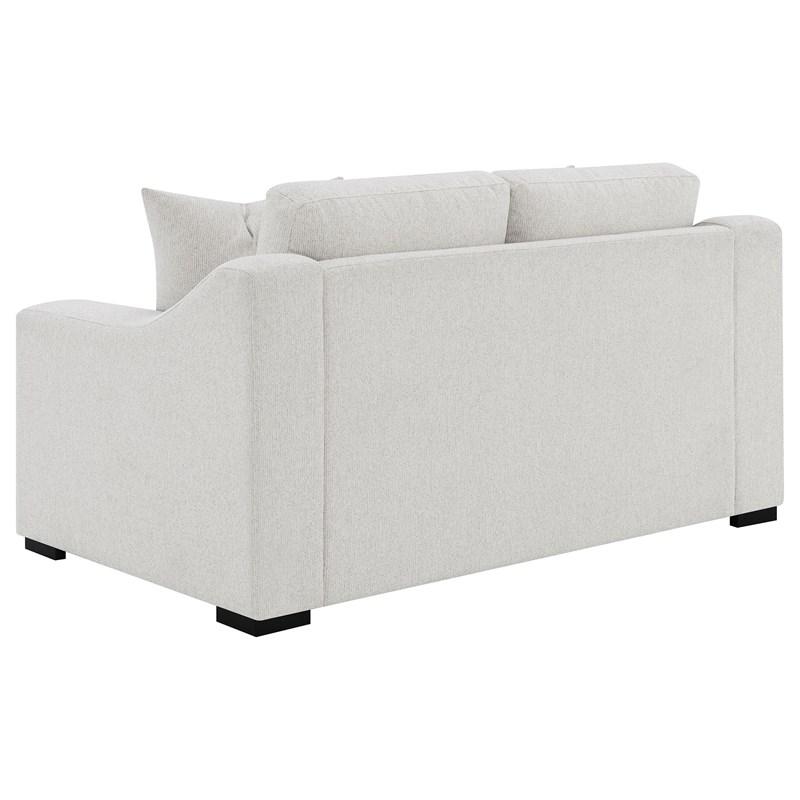 Large Picture of Coaster Furniture Ashlyn 552092 Fabric Upholstered Track Arm Loveseat - Sand