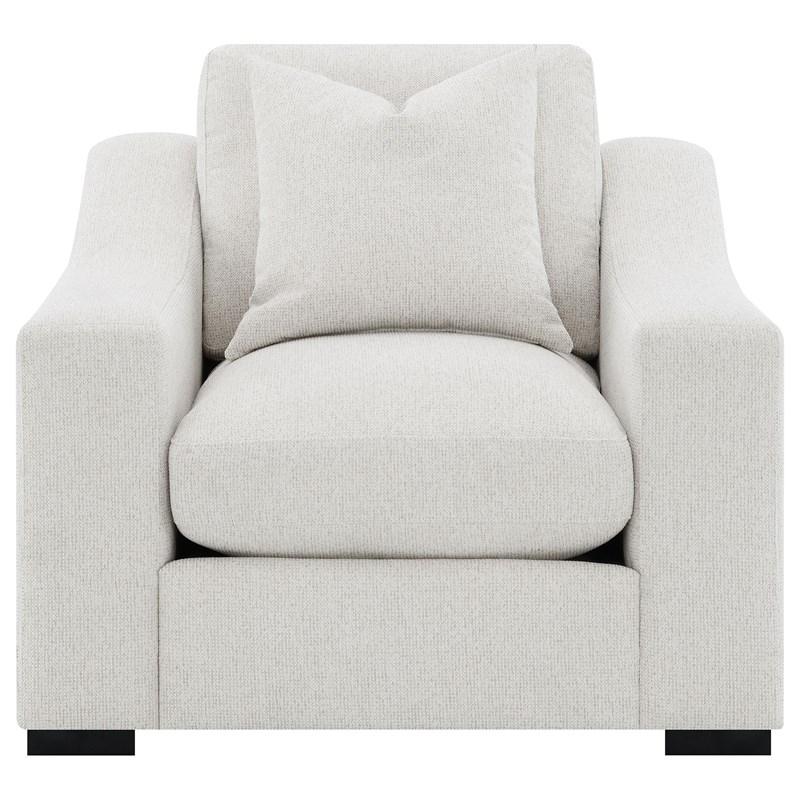 Large Picture of Coaster Furniture Ashlyn 552093 Fabric Upholstered Track Arm Accent Chair - Sand