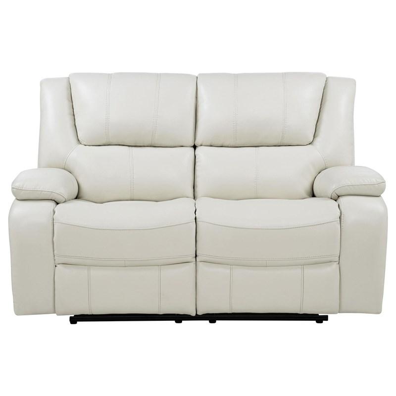 Large Picture of Coaster Furniture Camila 610248 Upholstered Motion Reclining Loveseat - White