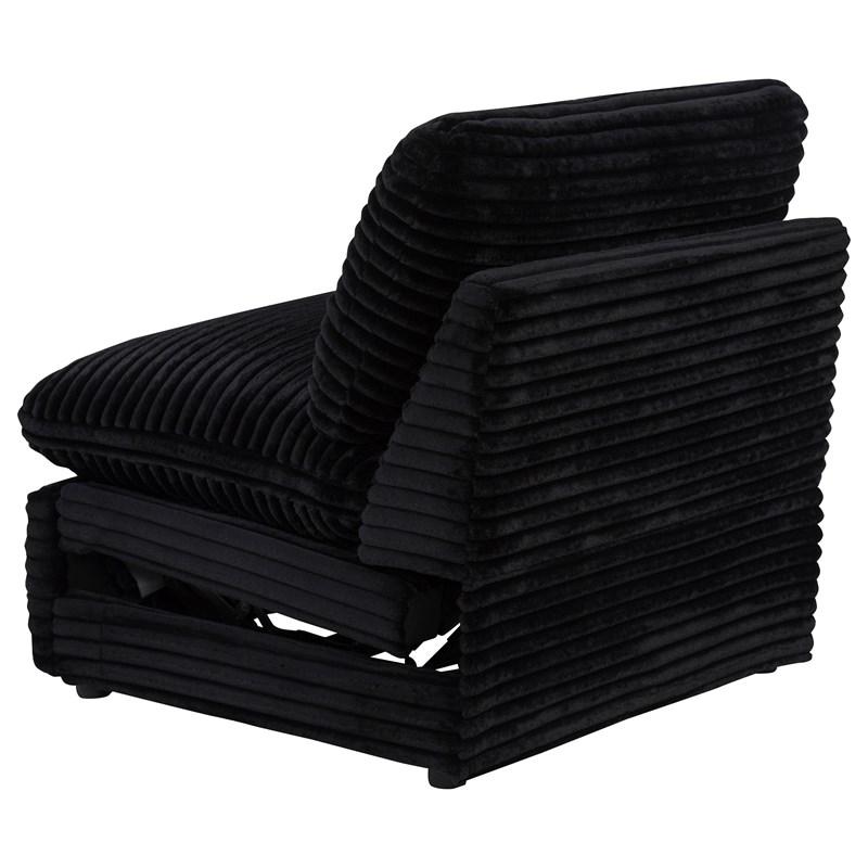Large Picture of Coaster Furniture Collins 610360ARP Modular Power Armless Recliner - Black