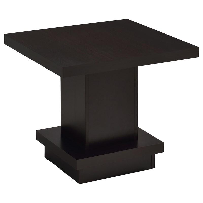 Large Picture of Coaster Furniture Reston 705168-S3 3-piece Square Coffee and End Table Set - Cappuccino