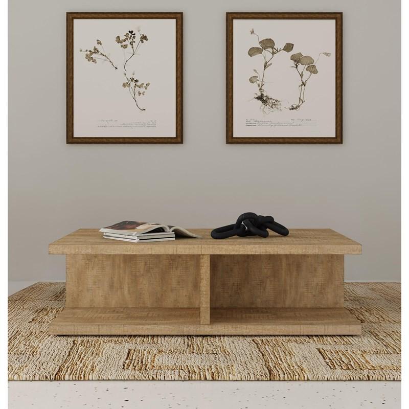 Large Picture of Coaster Furniture Cortona 706178 Square Engineered Wood Coffee Table - Mango