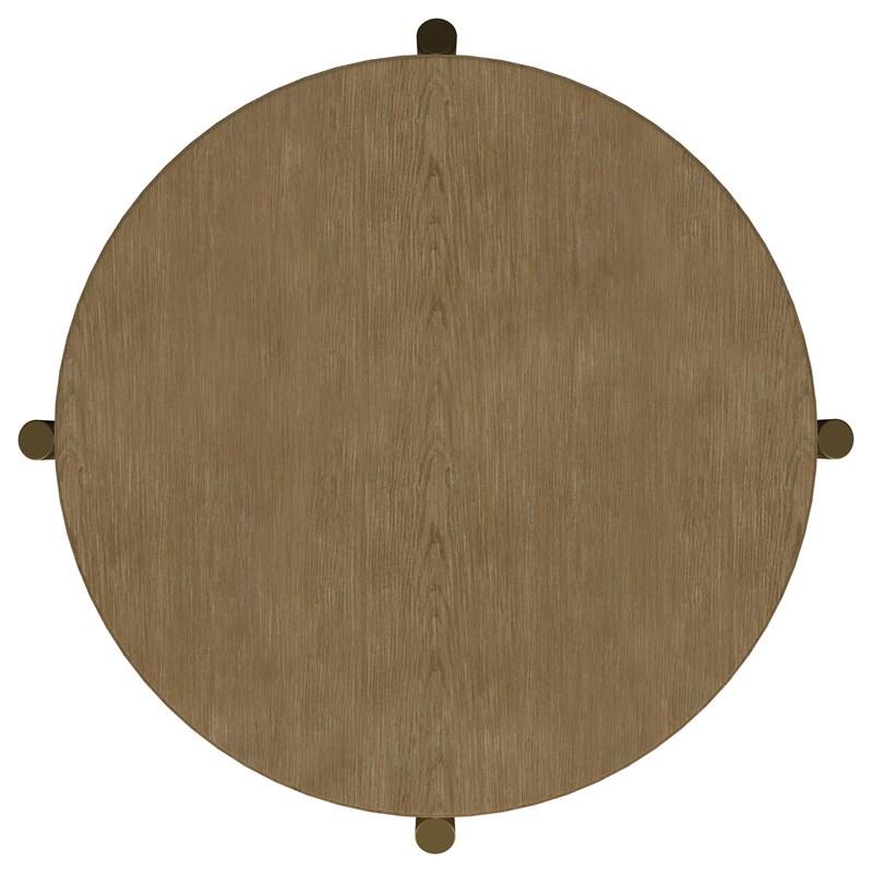 Large Picture of Coaster Furniture Arini 706187 Round Side Table With Storage Shelf - Sand Wash