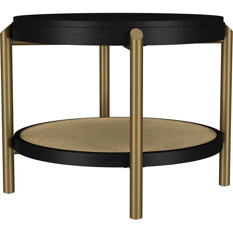 Large Picture of Coaster Furniture Arini 706198-S2 2-piece Round Coffee and End Table Set - Black