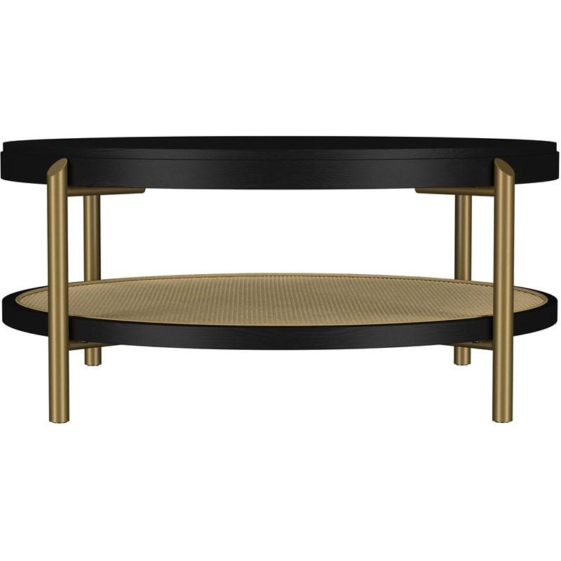 Large Picture of Coaster Furniture Arini 706198-S2 2-piece Round Coffee and End Table Set - Black
