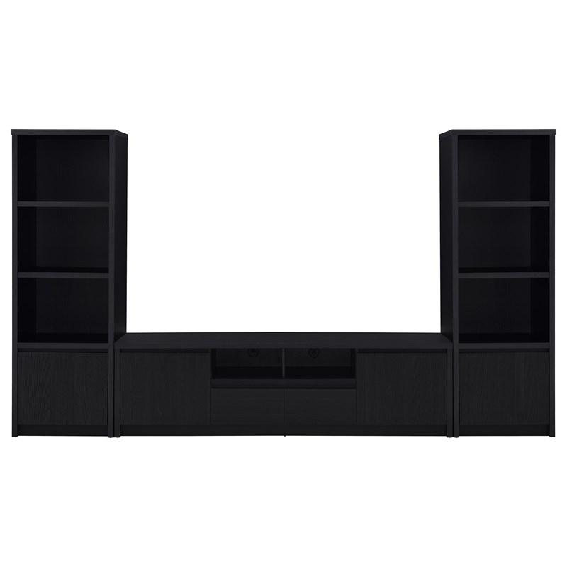 Coaster Furniture Winfield 706223-SET 3-piece Entertainment Center 78-inch TV Stand - Black