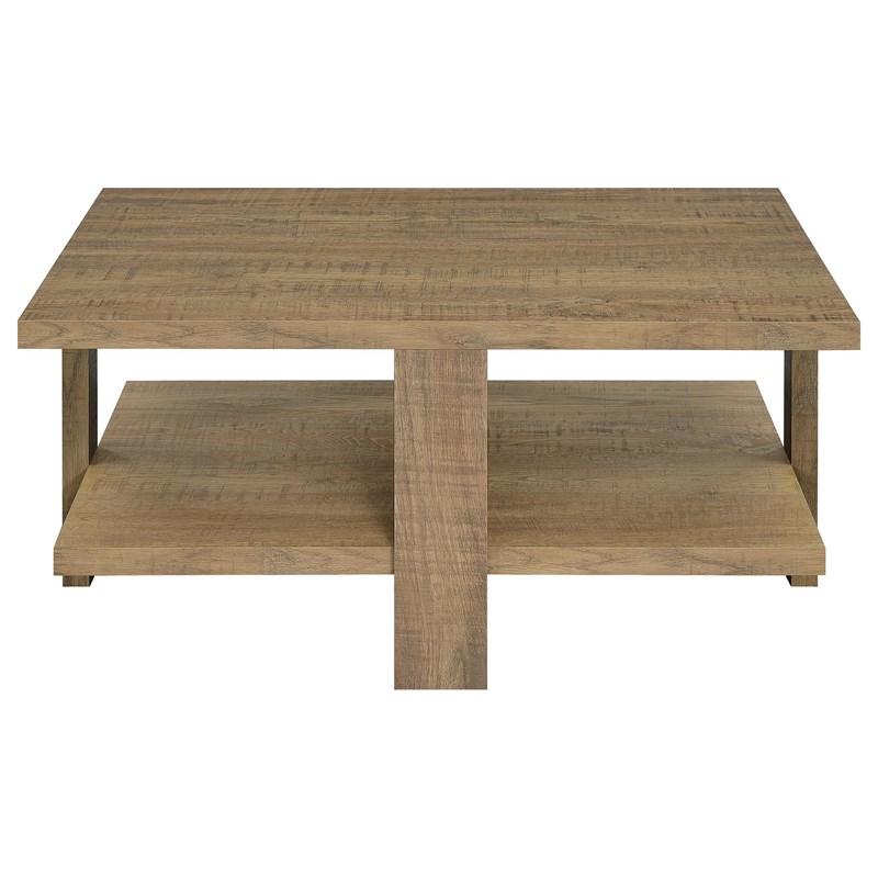 Large Picture of Coaster Furniture Dawn 707718-S2 2-piece Round Coffee and End Table Set - Mango Brown