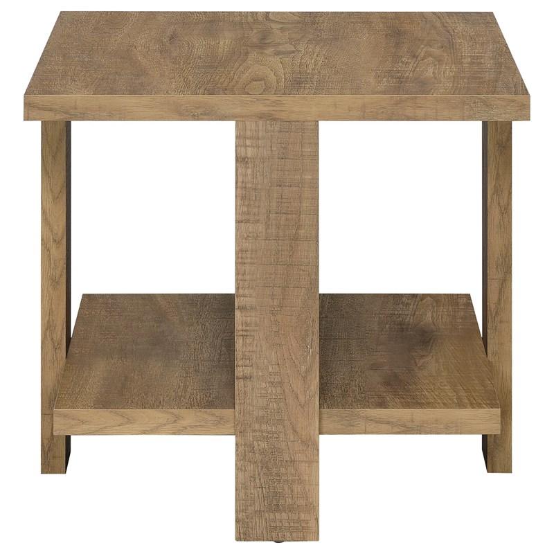 Large Picture of Coaster Furniture Dawn 707718-S2 2-piece Round Coffee and End Table Set - Mango Brown