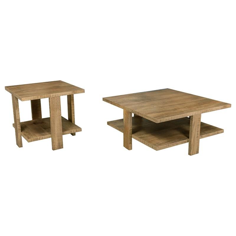 Large Picture of Coaster Furniture Dawn 707718-S2 2-piece Round Coffee and End Table Set - Mango Brown
