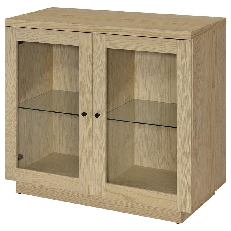 Large Picture of Coaster Furniture Tilbury 950429 2-door Glass Front Accent Display Cabinet - Light Oak