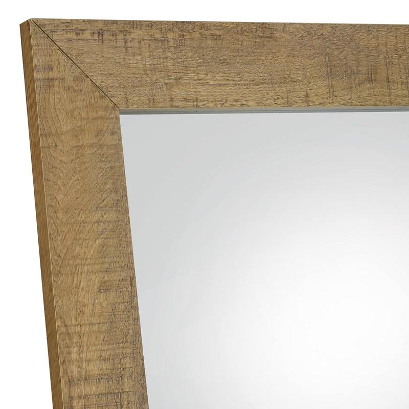 Large Picture of Coaster Furniture Cadence 961654 Tempered Glass Full Length Standing Mirror - Mango